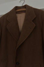 1950's RARE SEASON SKIPPER CHOCOLATE WOOL COAT | SIZE L | REMOVABLE SATIN LINING