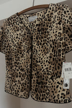 1990's PURE SILK LEOPARD PRINT BLOUSE | SIZE M