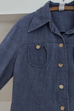 1970's TEXTURED CHAMBRAY SHIRT JACKET | SIZE M