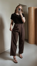 1990's CHOCOLATE FLORAL LOUNGE TROUSERS | SIZE M/L