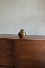 MID CENTURY STAMPED BRASS VASE