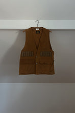 1970's GRUNGE CANVAS FISHERMAN VEST | SIZE L