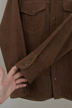 1970's BIG YANK CHOCOLATE TWILL WESTERN SHIRT | SIZE S/M