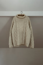 1980's CHUNKY WOOL FISHERMAN KNIT JUMPER | SIZE XL/XXL