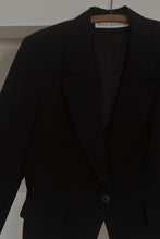 1990's CLASSIC NAVY WORSTED WOOL BLAZER | SIZE M/L