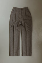 1970's MARL GREY WOOL PLEATED TROUSERS | SIZE 26