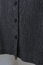 1990's JONES LINEN GINGHAM BOXY BUTTON BLOUSE | SIZE S/M