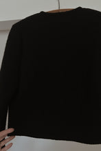 EARLY 1990's BLACK BOILED WOOL CROP JACKET | SIZE S/M