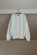 1980's WEK WHITE COTTON OVERSIZED POLO RAGLAN | SIZE L