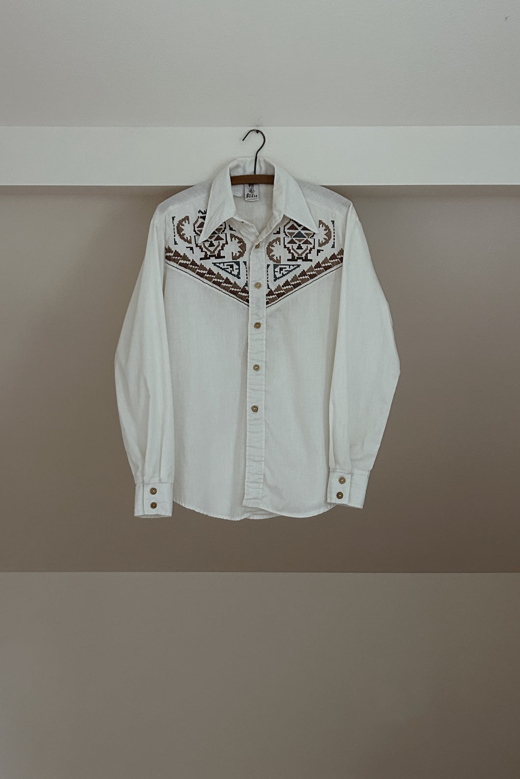 1970's QUILTED SOUTHWESTERN SHIRT | SIZE M