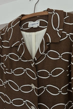 1970's L'AIGLON CHOCOLATE CHAIN WEAVE TRENCH | SIZE M