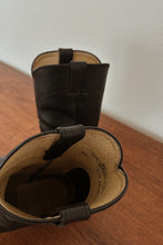 1980's CLASSIC JUSTIN BLACK LEATHER ROPER BOOTS | SIZE 9.5/10