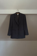 1990's STONE BLUE WOVEN WOOL BLAZER | SIZE S