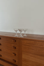 MID CENTURY CANDLEWICK CRYSTAL COUPES | SET OF FOUR