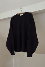 1980's NAVY CHUNKY RIB KNIT JUMPER | SIZE L