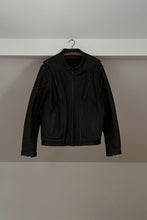 1990's DARK CHOCOLATE SKULL EMBOSSED HERITAGE LEATHER BIKER JACKET | SIZE L