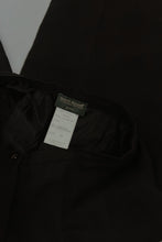 EARLY 1990's HARVÉ BLACK LINEN PINCH WAIST TROUSERS | SIZE 28/29