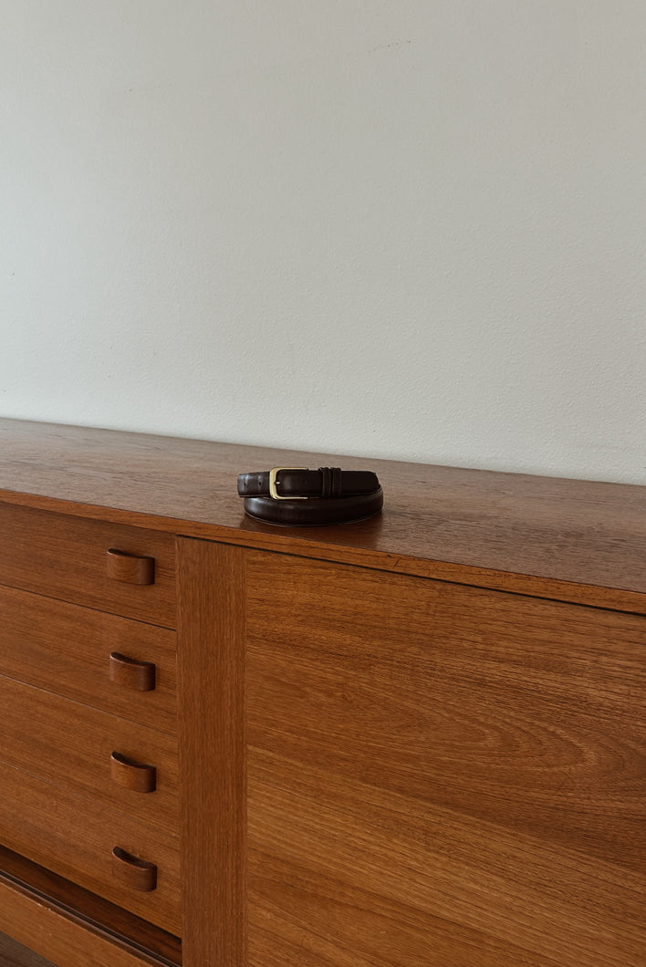 1990's COACH CHOCOLATE LEATHER BELT | SIZE M/L