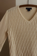 1990's BUTTERCREAM COTTON CABLE JUMPER