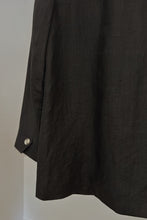 1990's PURE LINEN WOVEN CHARCOAL BLAZER | SIZE M