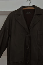 1990's XOE CHOCOLATE SOFT PEBBLED LEATHER JACKET | SIZE L/XL
