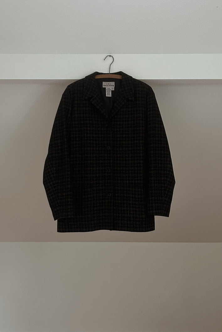 1990's EDDIE BAUER WOOL TWEED FLANNEL BLAZER | SIZE M/L