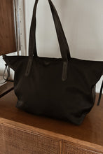 1990's BOTKIER MINIMAL BLACK NYLON WEEKENDER TOTE | 16" x 11" x 7"