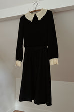 1970's CIAO PURE WOOL BLACK KNIT SWEATER DRESS | SIZE S/M