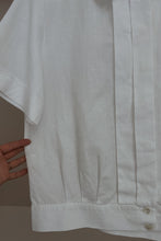 EARLY 1990's NARRAGANSETT LINEN PLEAT PANEL BLOUSE | SIZE M