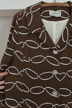 1970's L'AIGLON CHOCOLATE CHAIN WEAVE TRENCH | SIZE M